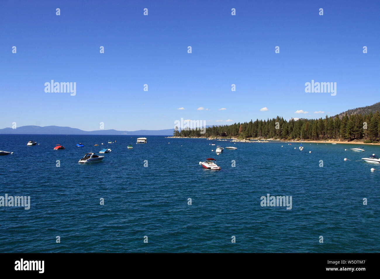 Lake Tahoe California Sierra Nevada Mountains Heavenly Stock Photo