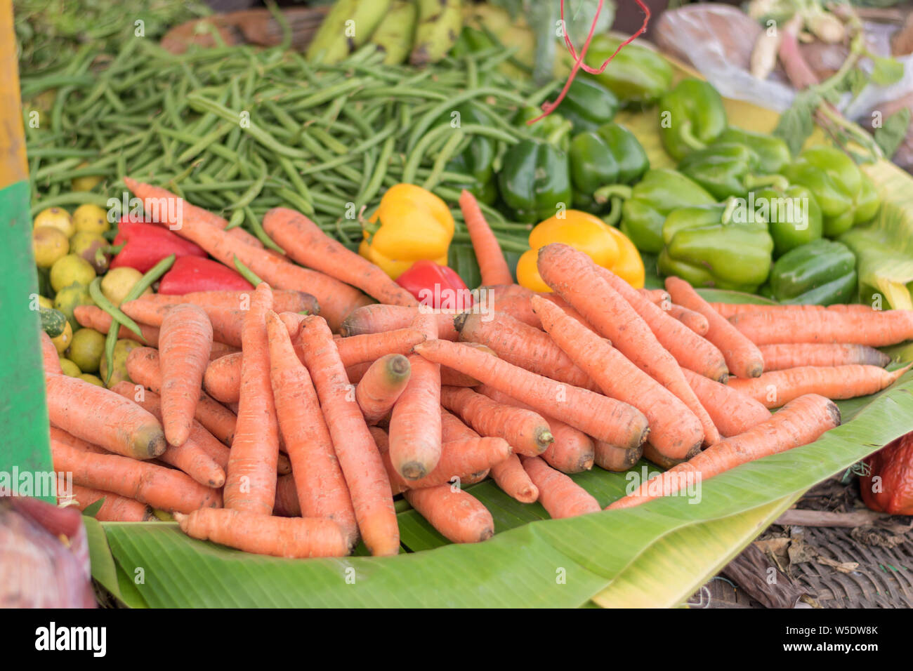 Indian red carrots indian market hires stock photography and images
