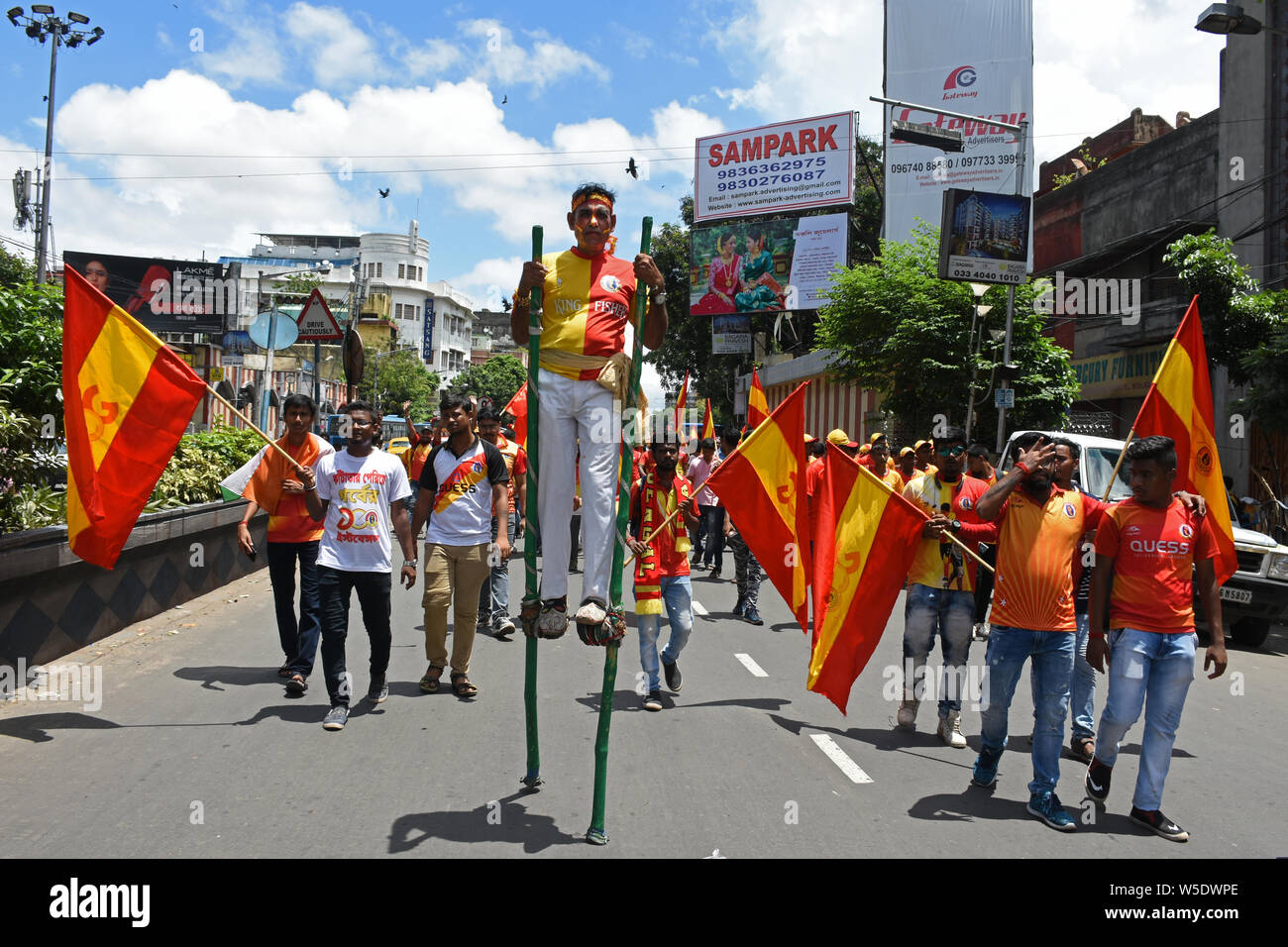 East Bengal Football Club celebrated their 100 years celebration. Stock Photo