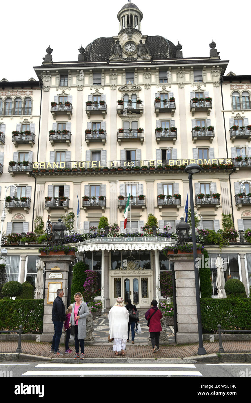 Grand Hotel des Iles Borromees, Stresa, Lake Maggiore, Piedmont, Italy, Europe Stock Photo