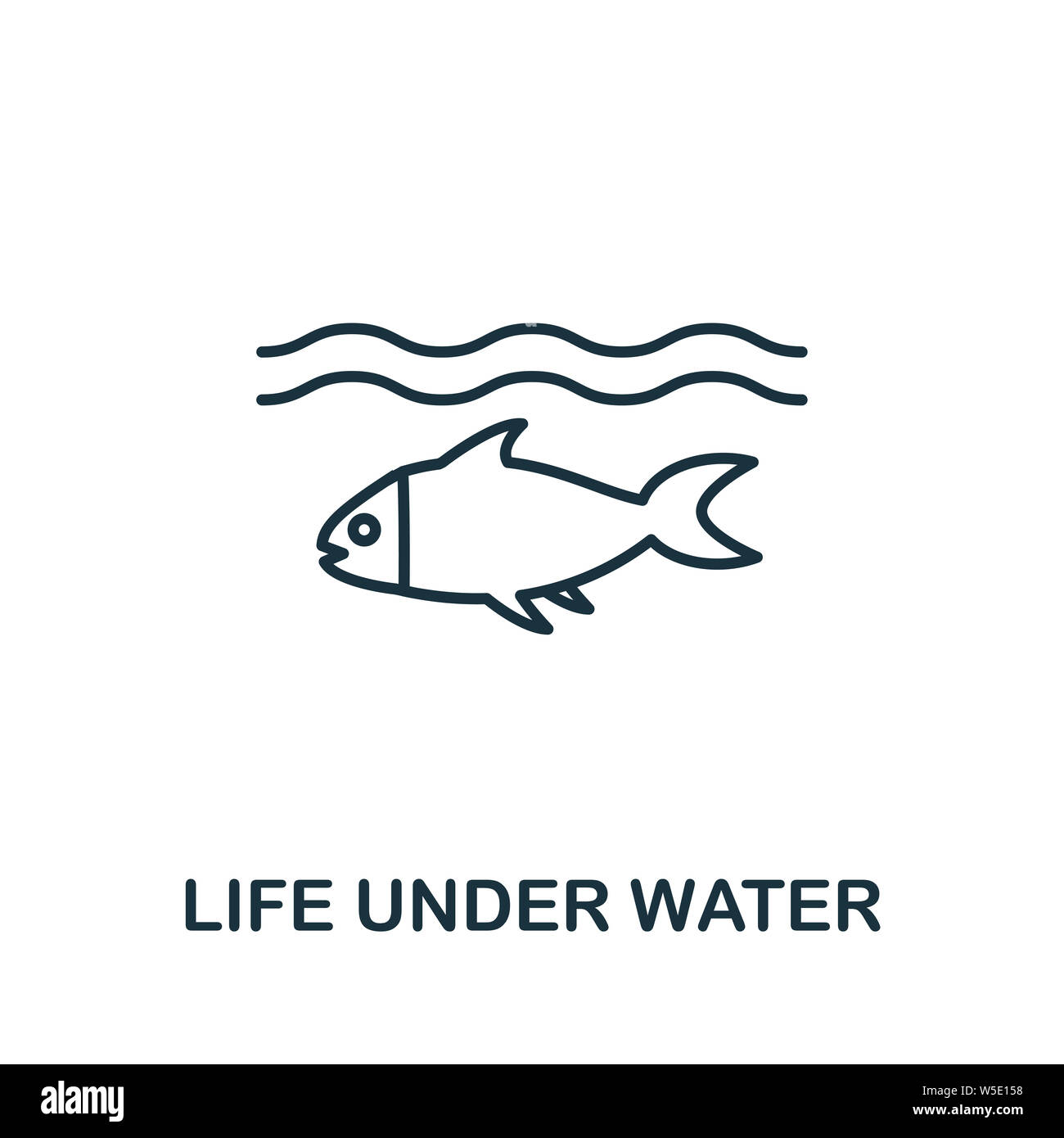 Life Under Water outline icon. Thin line style from community icons collection. Pixel perfect simple element life under water icon for web design Stock Photo