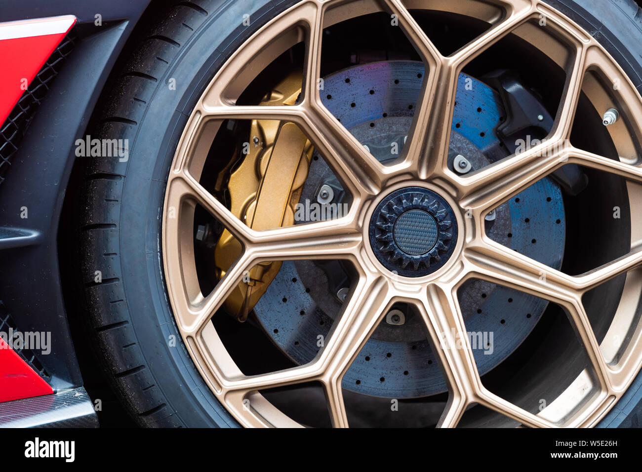 Abstract view of Rims from a sportscar Stock Photo - Alamy