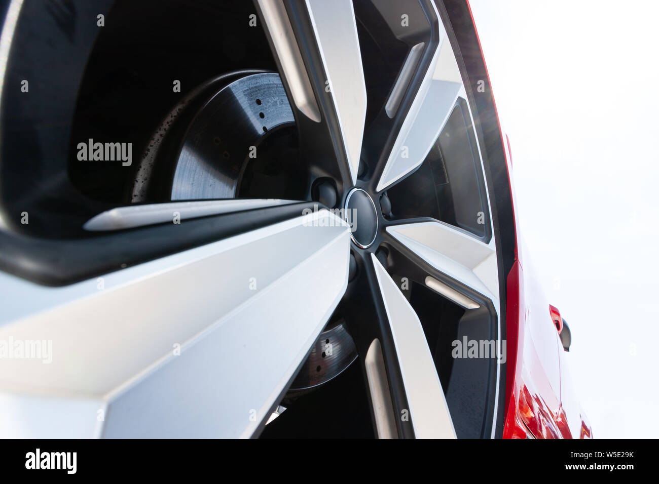 Abstract view of Rims from a sportscar Stock Photo - Alamy