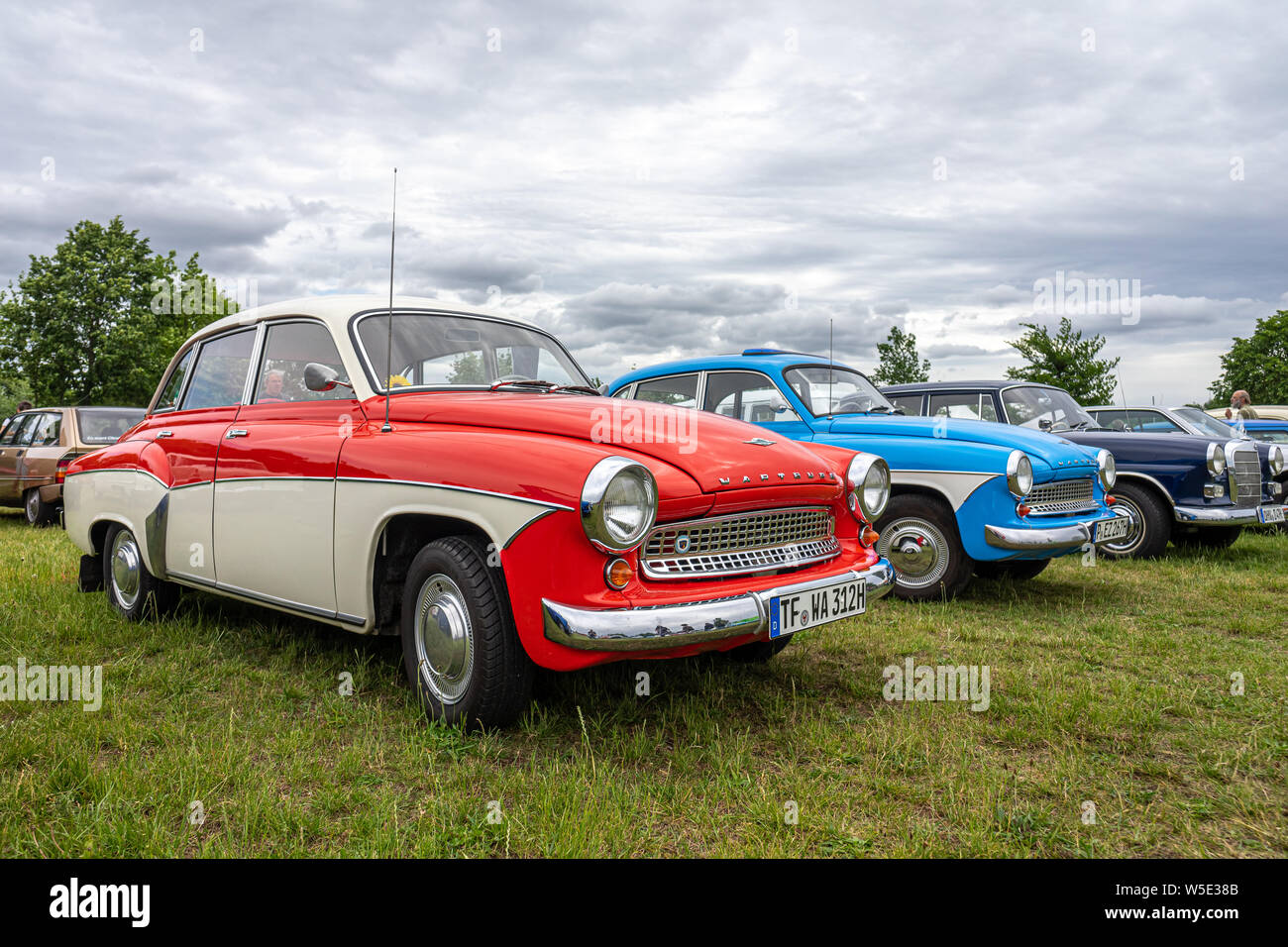 PAAREN IM GLIEN, GERMANY - JUNE 08, 2019: Compact car Wartburg 311, (1955–1965). Die Oldtimer Show 2019. Stock Photo