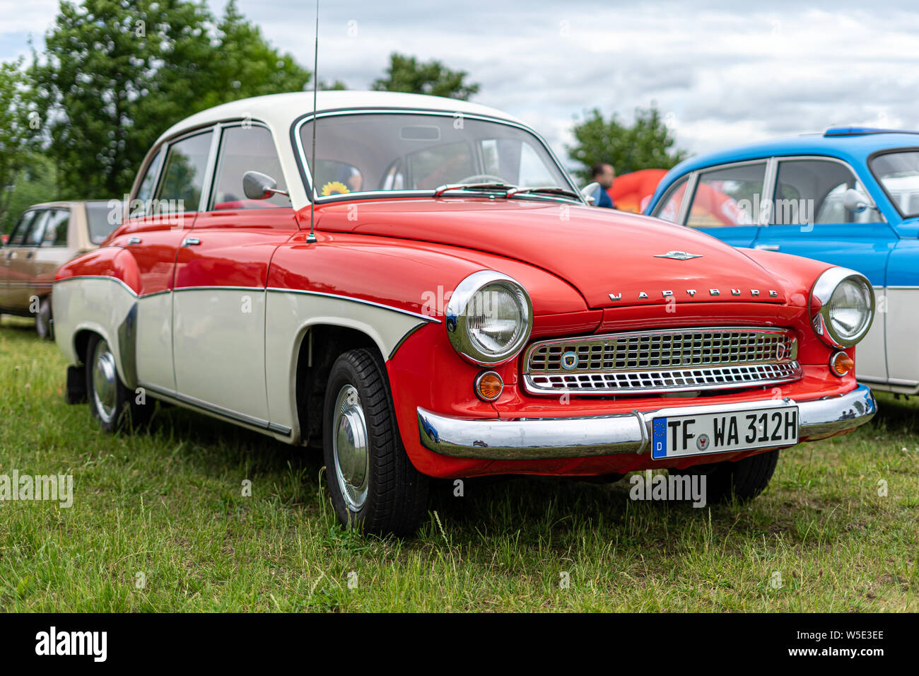 PAAREN IM GLIEN, GERMANY - JUNE 08, 2019: Compact car Wartburg 311, (1955–1965). Die Oldtimer Show 2019. Stock Photo