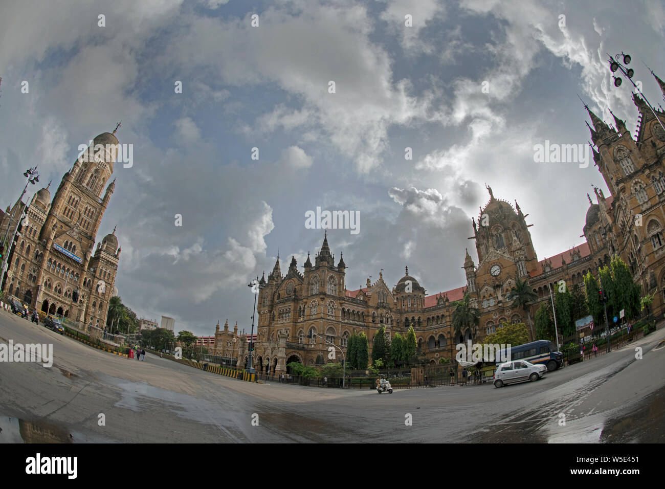 The image of BMC and Chhatrapati Shivaji Terminus building, at Mumbai, India Stock Photo