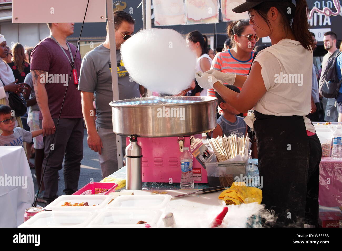 Candyfloss (cotton candy) preparation at the Ottawa Asian Fest Night