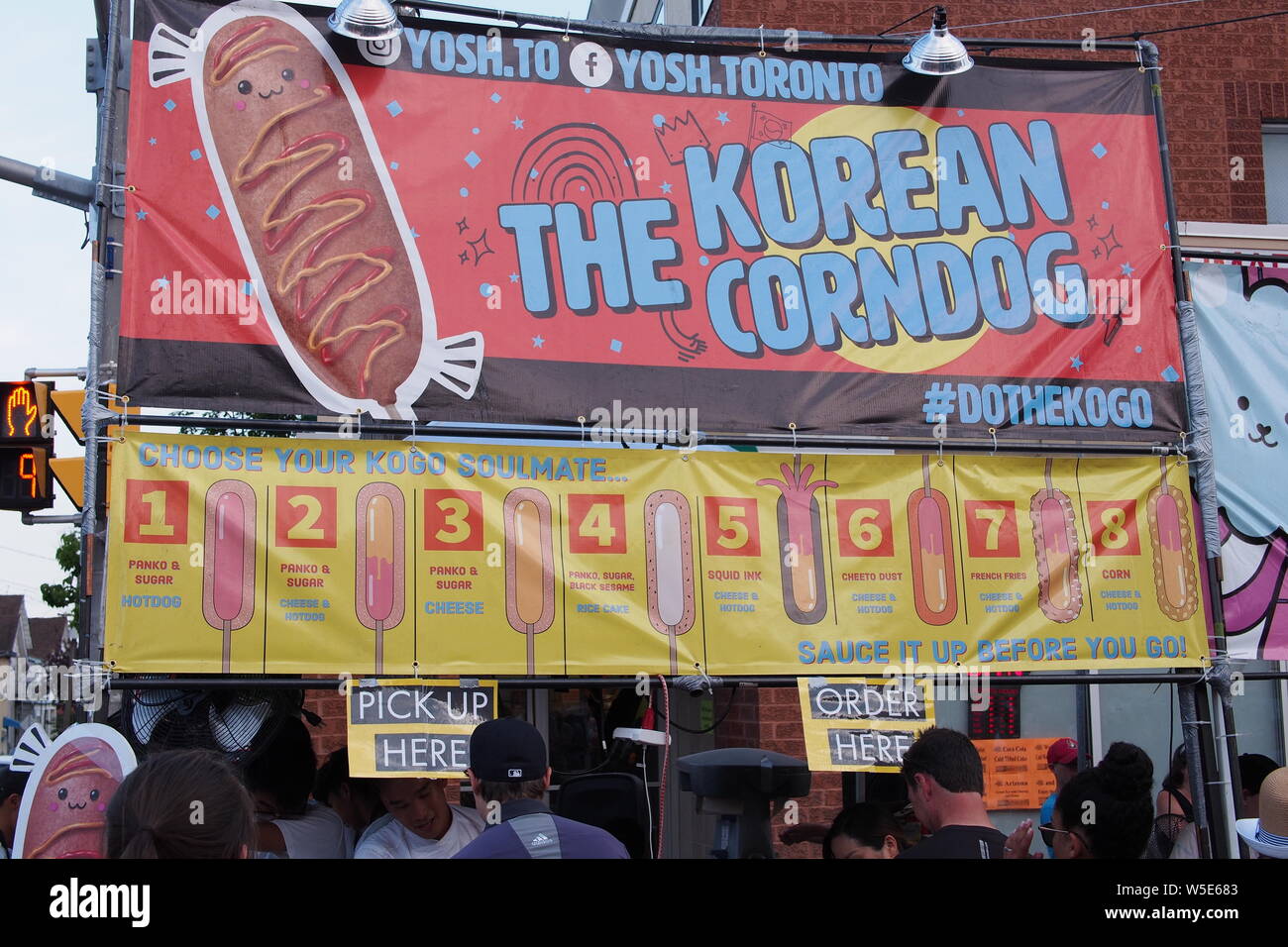 Korean corndog sign at the Ottawa Asian Fest Night Market, 2019. Ottawa