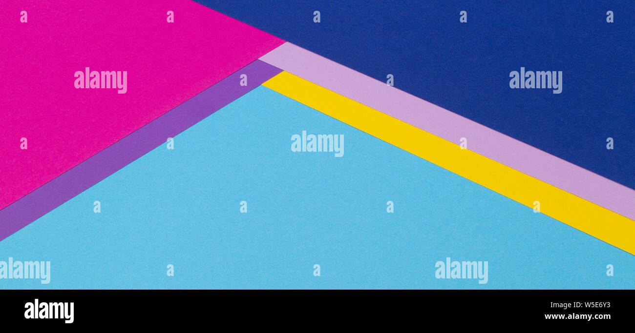 Abstract Geometric Paper Banner Background With Trendy Light Blue
