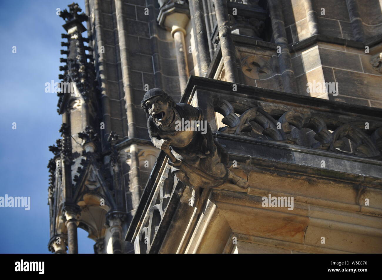 Gargoyles on st.Vitus Cathedral, Prague Stock Photo