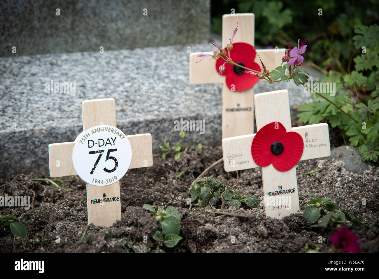 D-Day 75 commemorations Liverpool war memorial Stock Photo