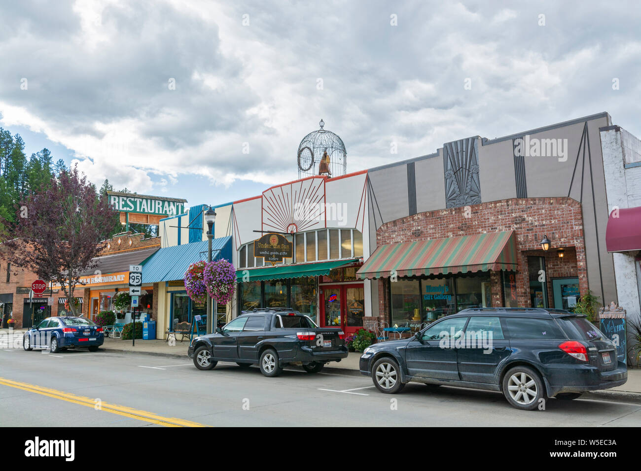 Idaho, Bonners Ferry, downtown Stock Photo Alamy
