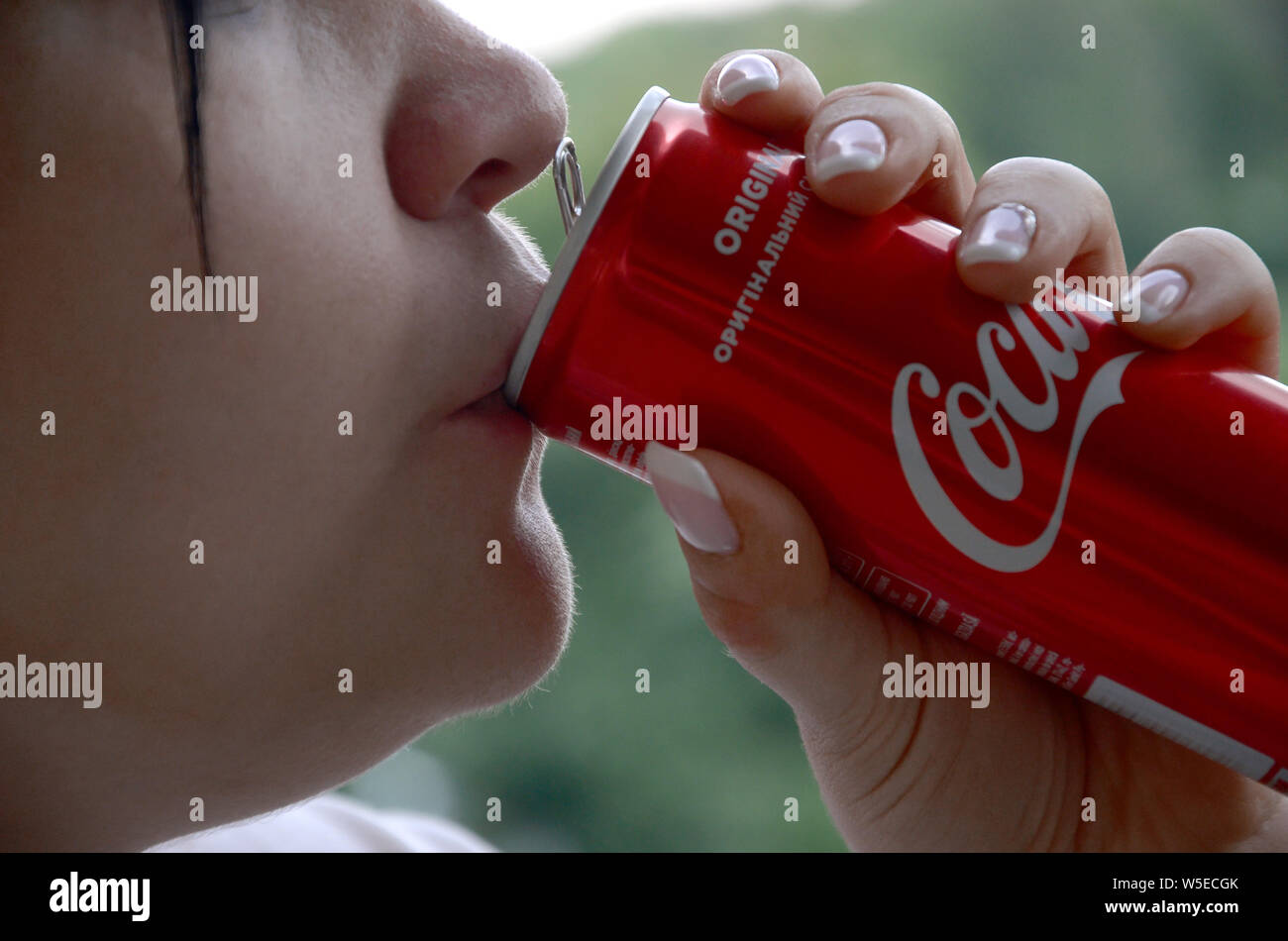 Drinking Coca Cola Girl High Resolution Stock Photography and Images