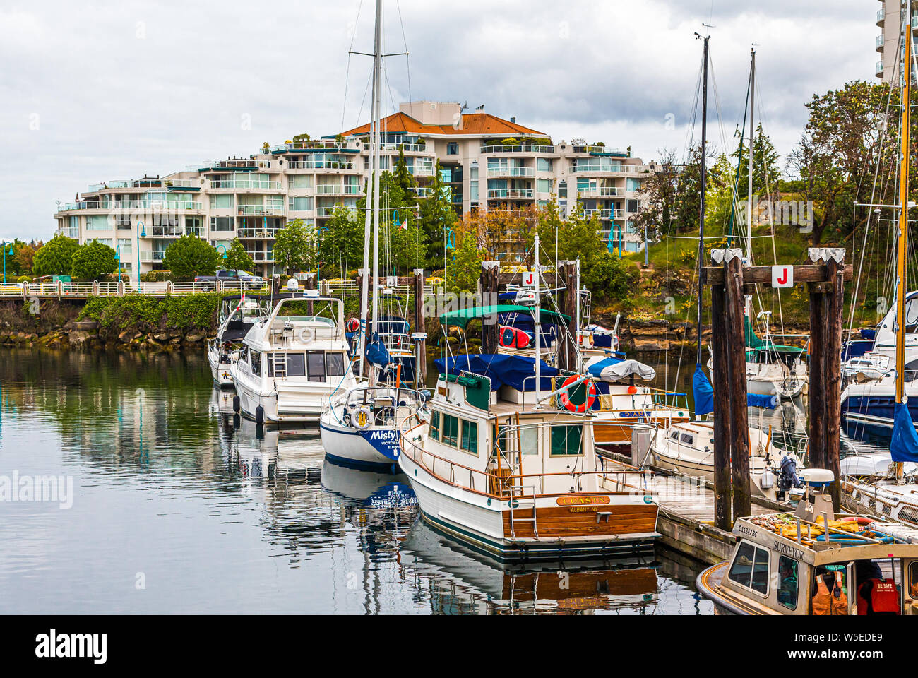 Fishing Boats in Nanaimo Stock Photo