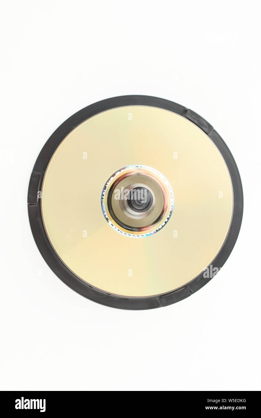 Blank DVD discs, top view Stock Photo Alamy
