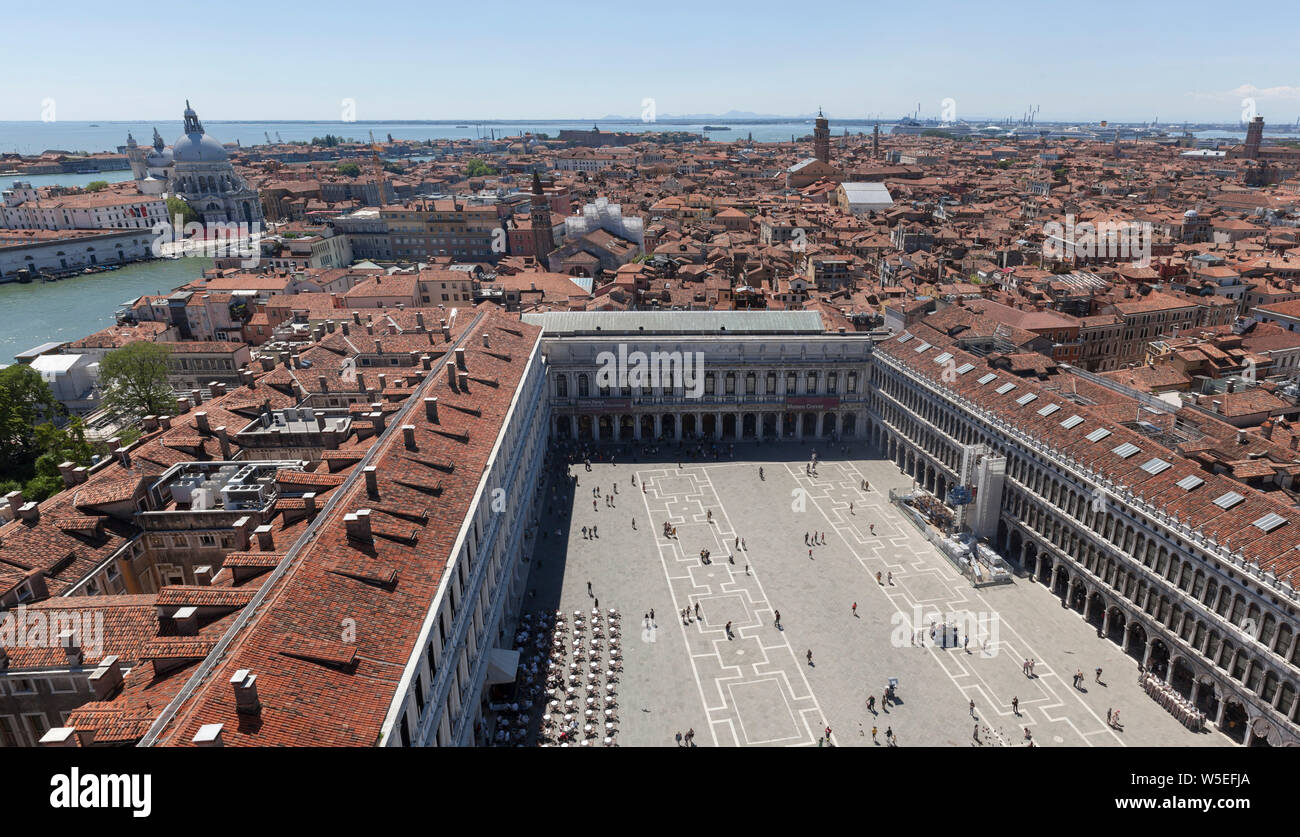 The view from the top of Campanile di San Marco in Piazza San