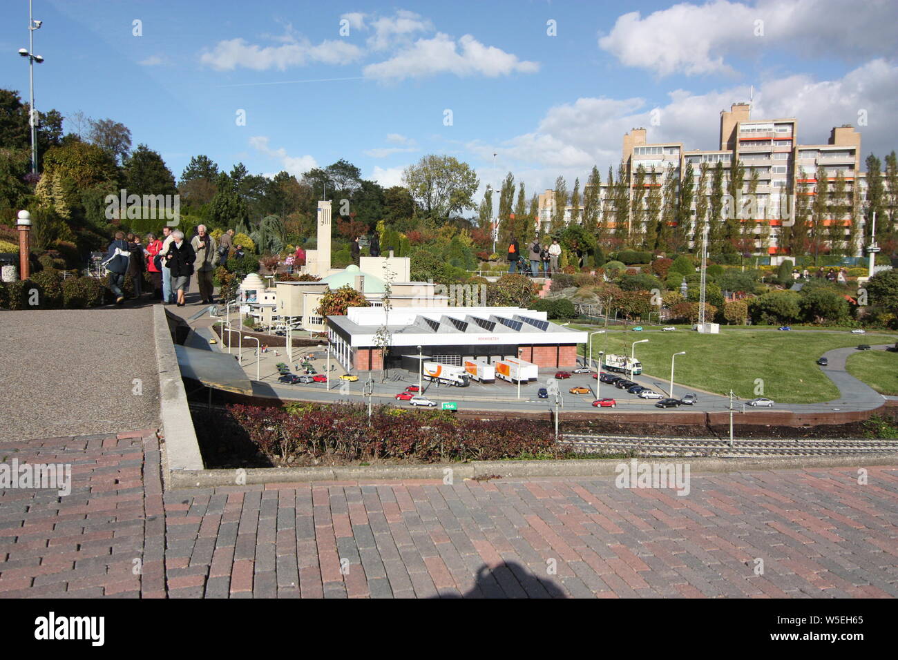 Madurodam miniature park in Den Haag is in the top 5 of the most visited theme parks in the country, and the perfect day out for visitors of all ages. Stock Photo