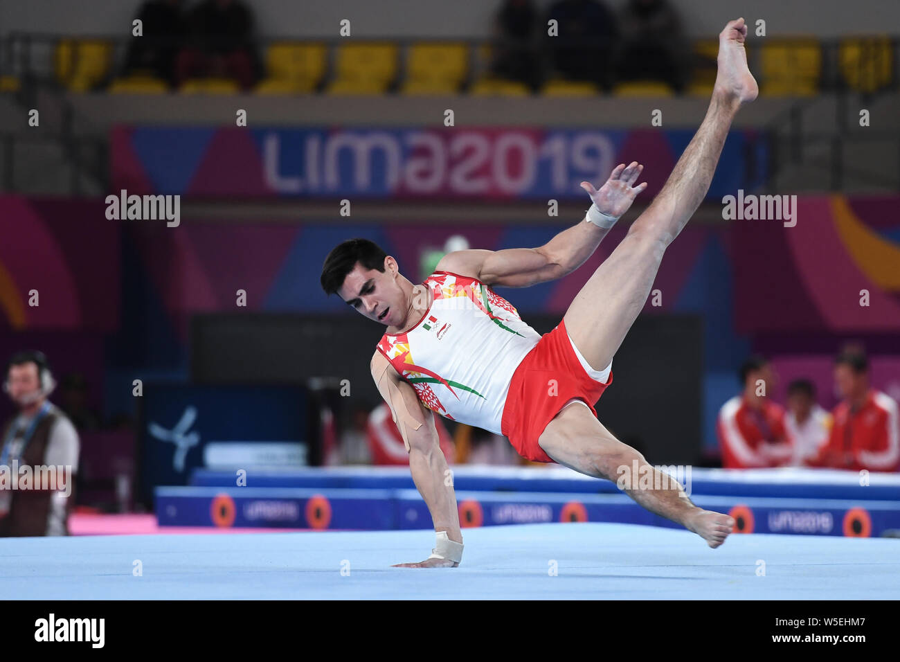 Lima Peru 28th July 2019 Daniel Corral From Mexico Competes On The Floor Exercise During The