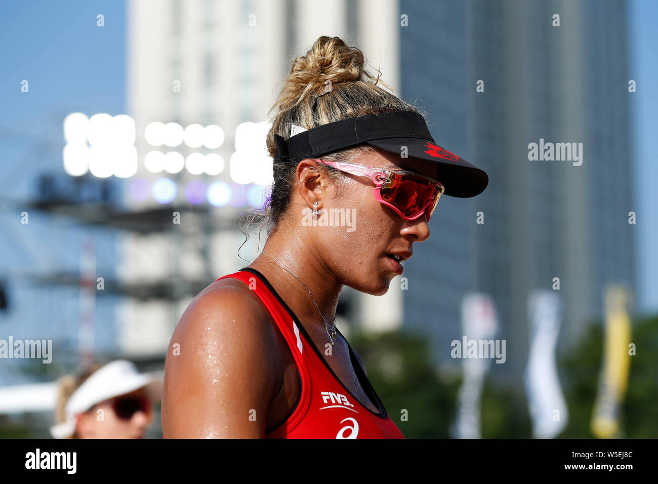 Tokyo, Japan. 28th July, 2019. Brandie Wilkerson (CAN) Beach Volleyball