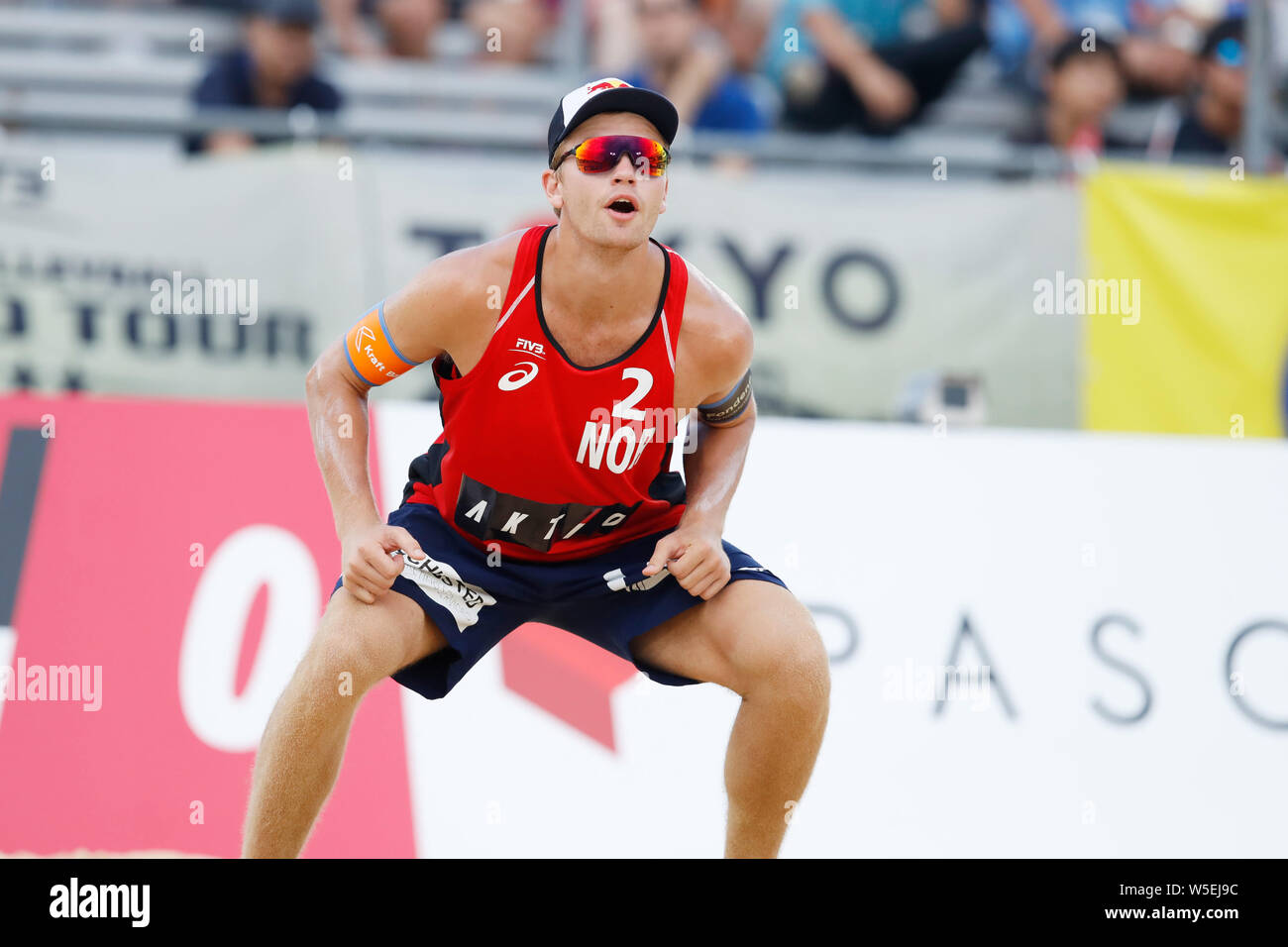 Tokyo Japan 28th July 2019 Christian Sandlie Sorum Nor Beach Volleyball Fivb Beach Volleyball World Tour 2019 Tokyo Men S Final Match At Shiokaze Park In Tokyo Japan Credit Naoki Morita Aflo