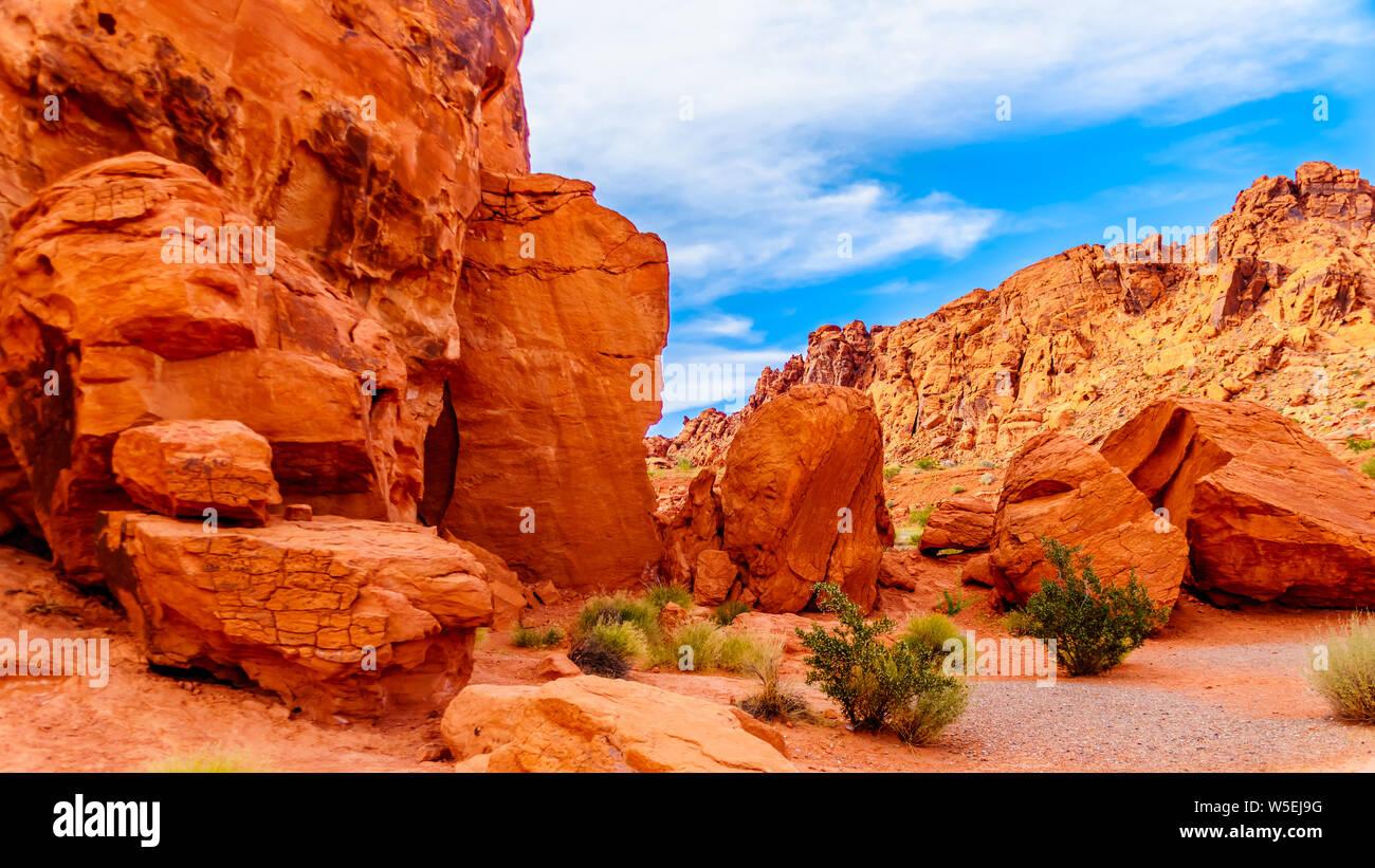 Beautiful Red Rock Formations In The Valley Of Fire State Park In Beautiful Red Rock Formations In The Valley Of Fire State Park In