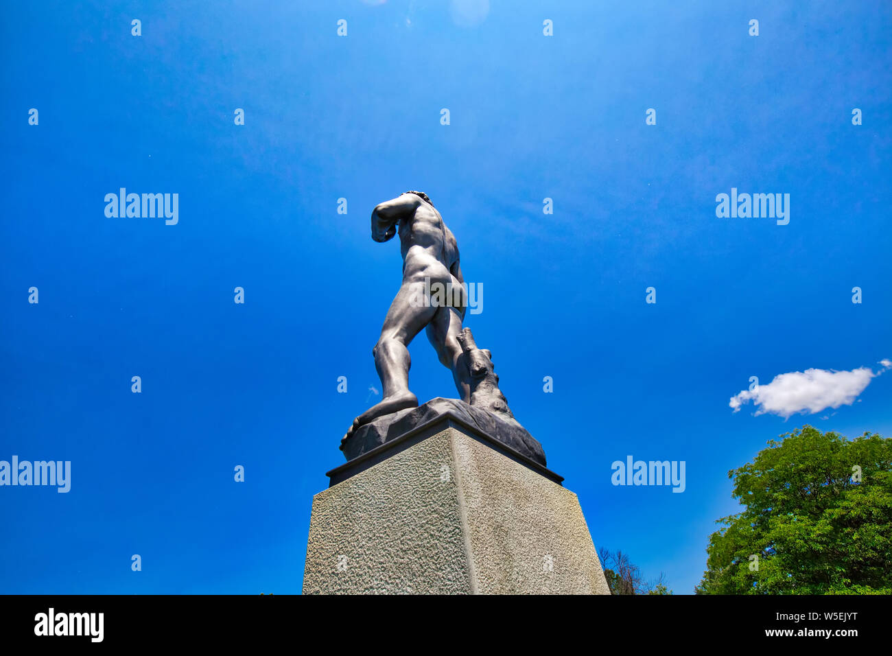 Buffalo, USA20 July, 2019 Replica Michelangelo Statue of David locate