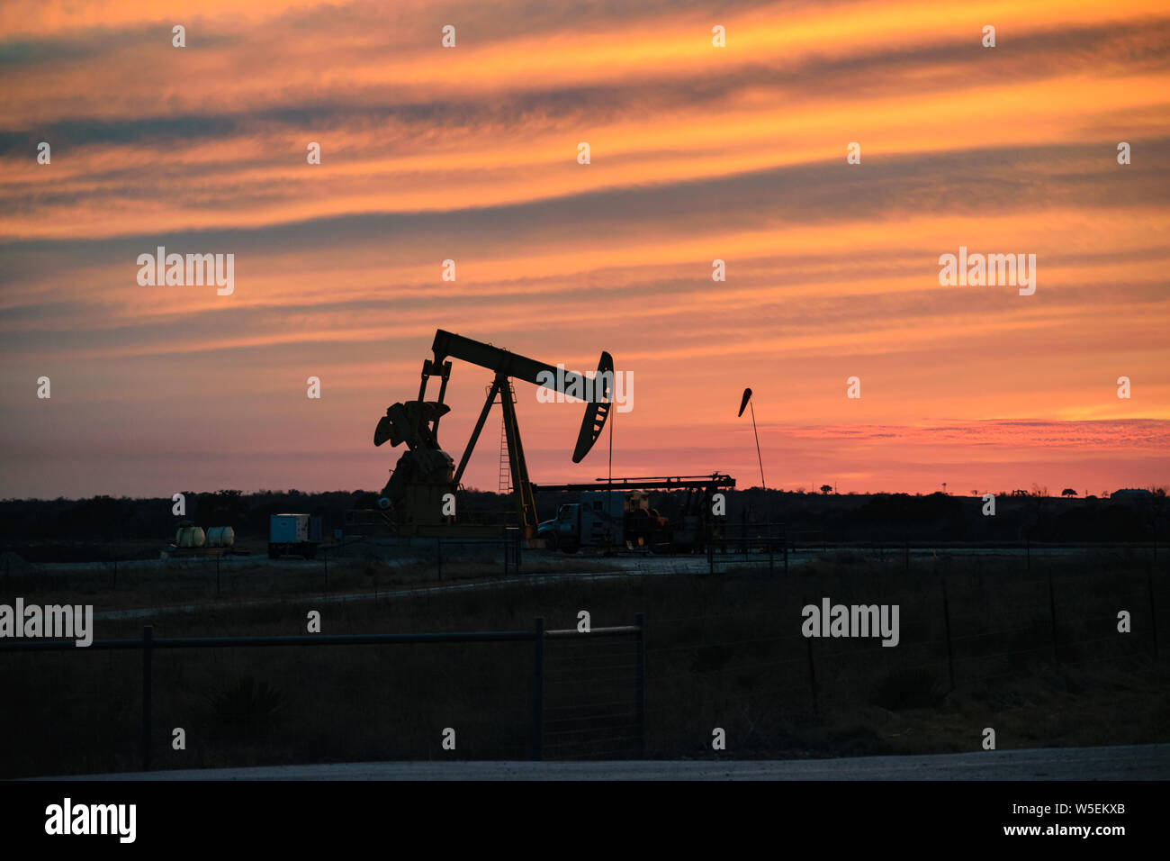 American Shale Gas - Drilling Rig Stock Photo
