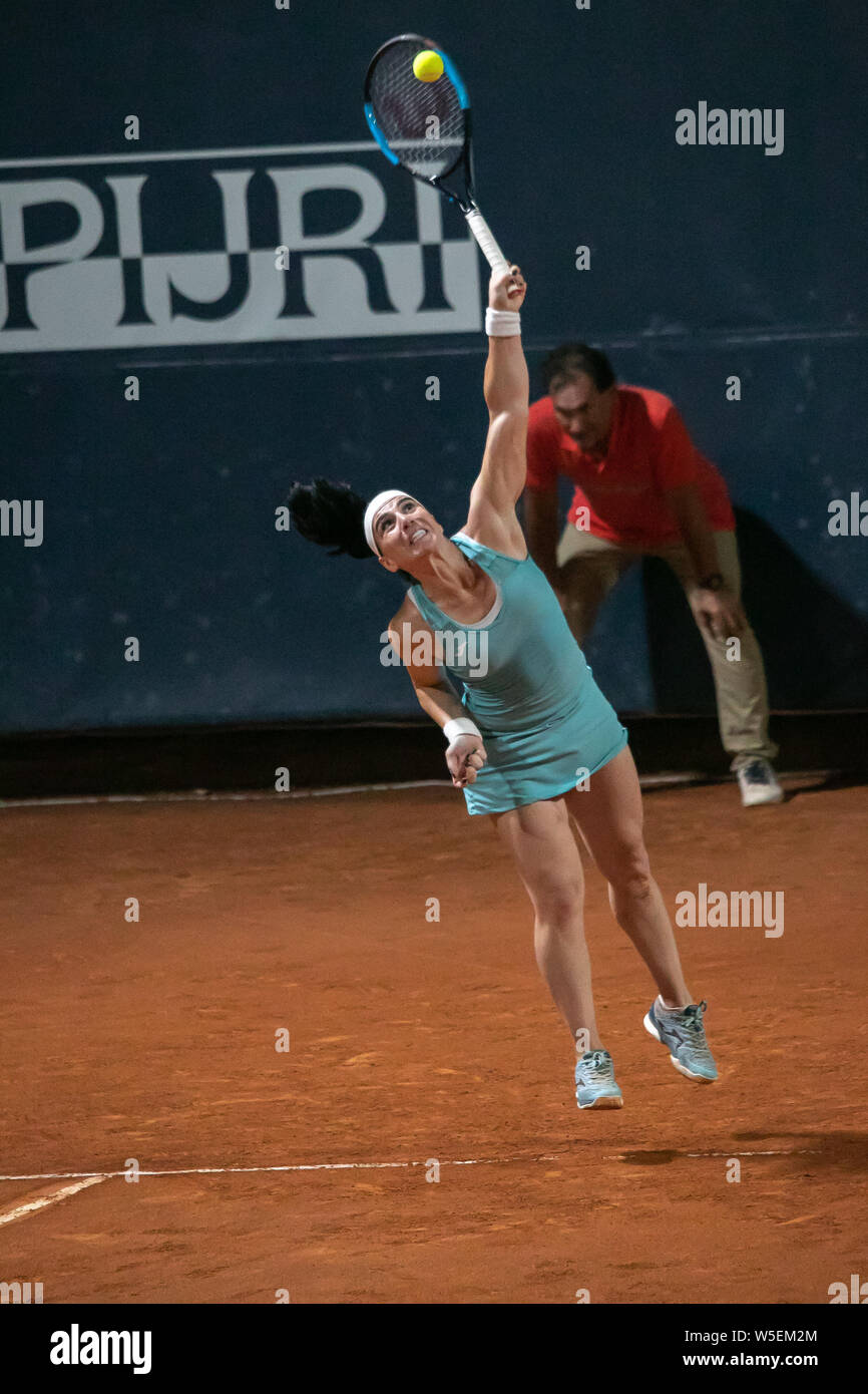 Palermo, Italy. 27th July, 2019. Ekaterine Gorgodze during a WTA semifinal match of 30° Palermo Ladies Open. Credit: Antonio Melita/Pacific Press/Alamy Live News Stock Photo