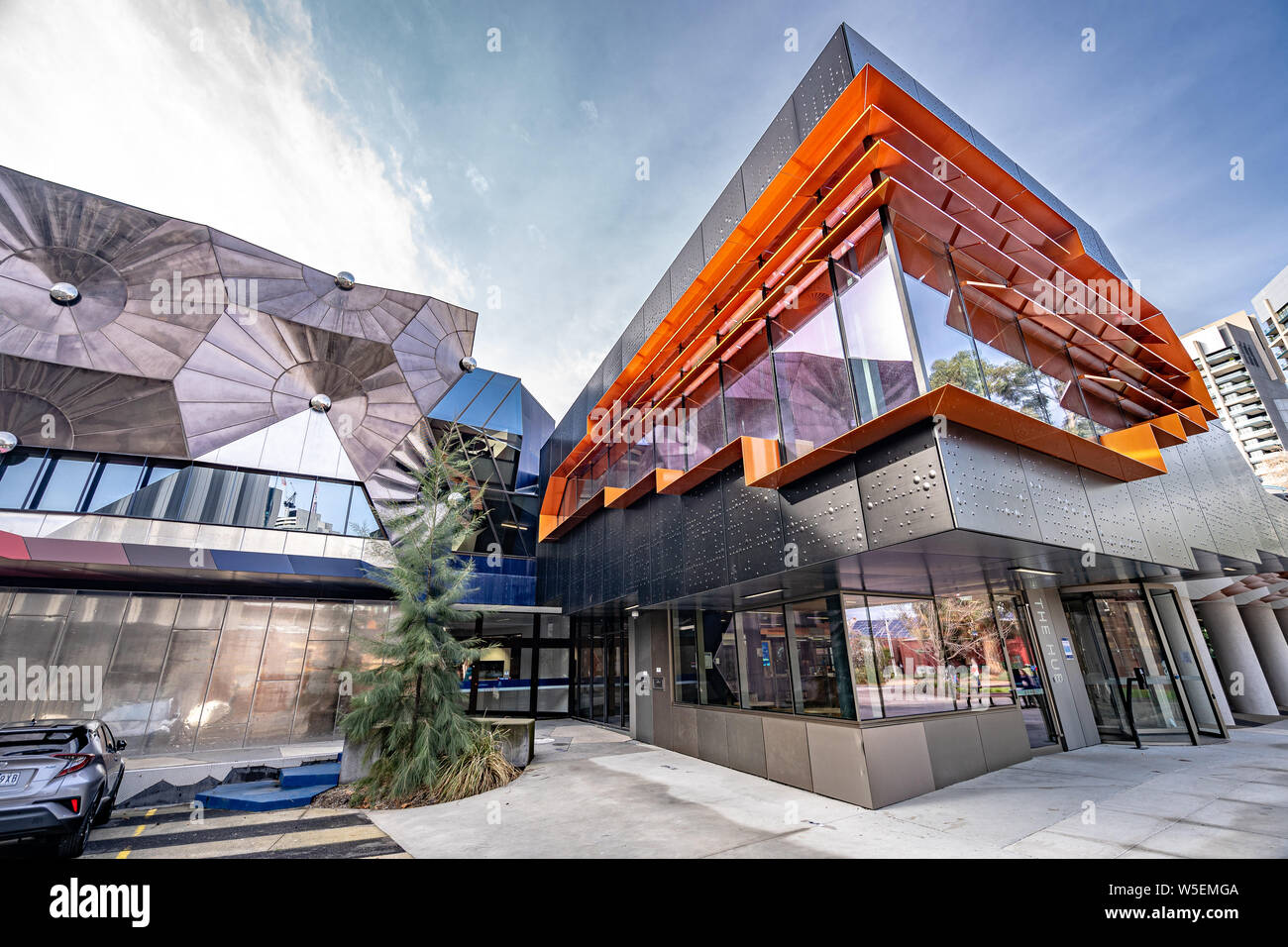 Melbourne, Australia - The Hub, Building 863 of University of Melbourne Stock Photo