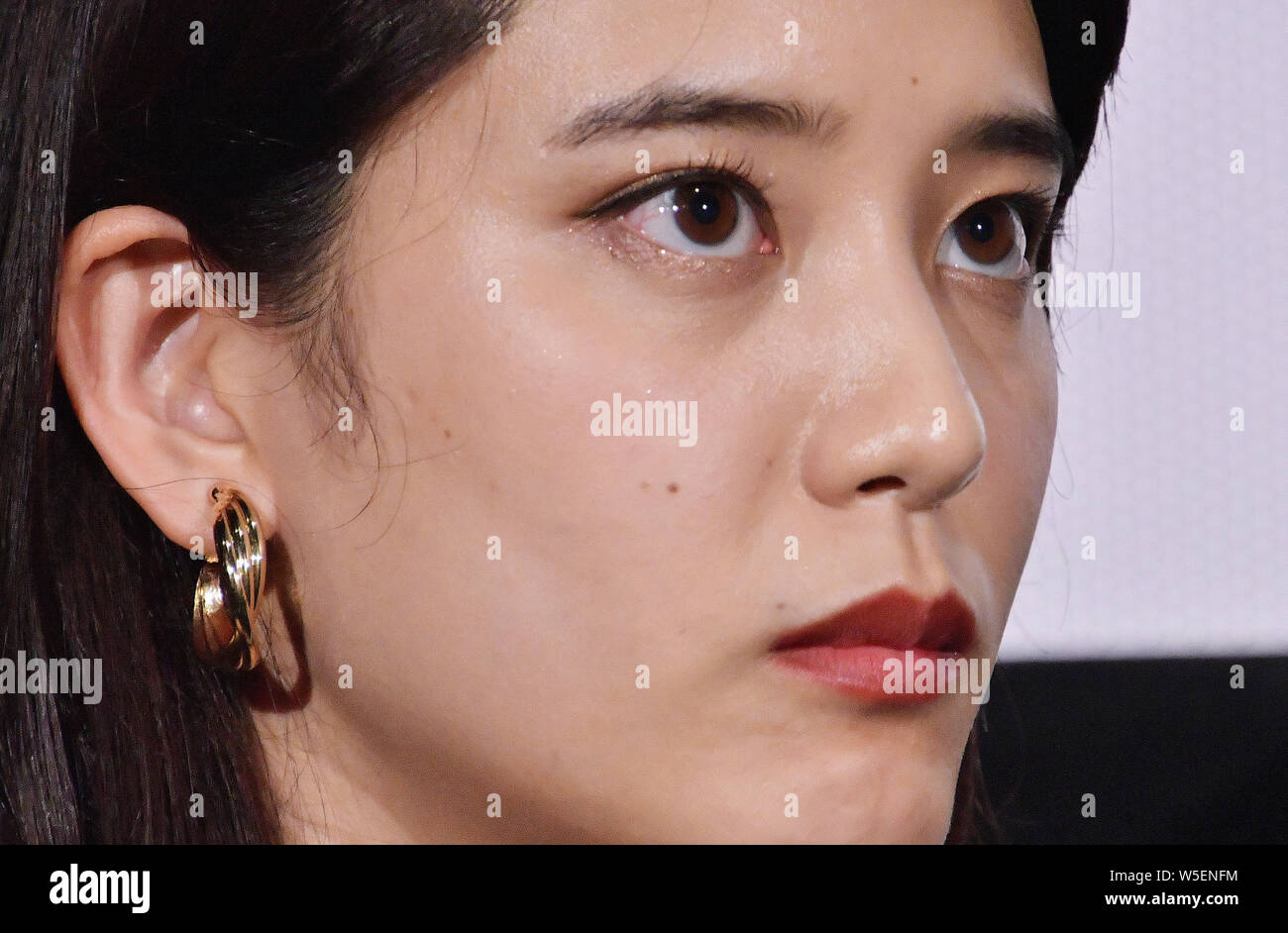 Japanese actress Yamazaki Hirona attends the stage greeting for