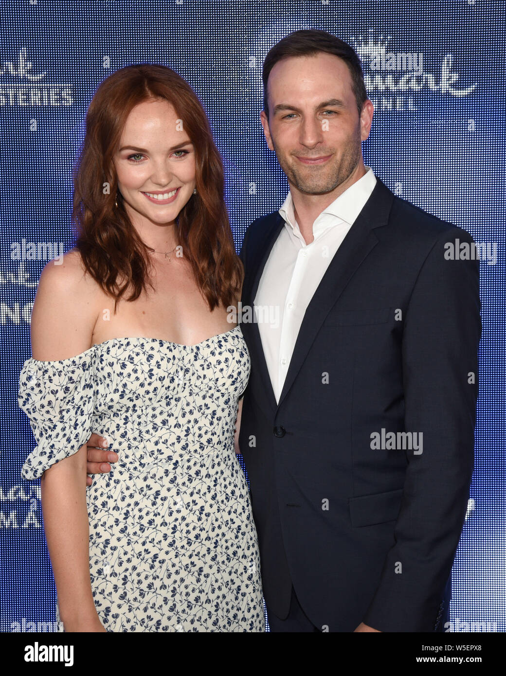 Morgan Kohan and Drew Nelson attends the Hallmark Channel and Hallmark Movies & Mysteries Summer 2019 TCA at Private Residence, Beverly Hills, California on July 26, 2019. Stock Photo