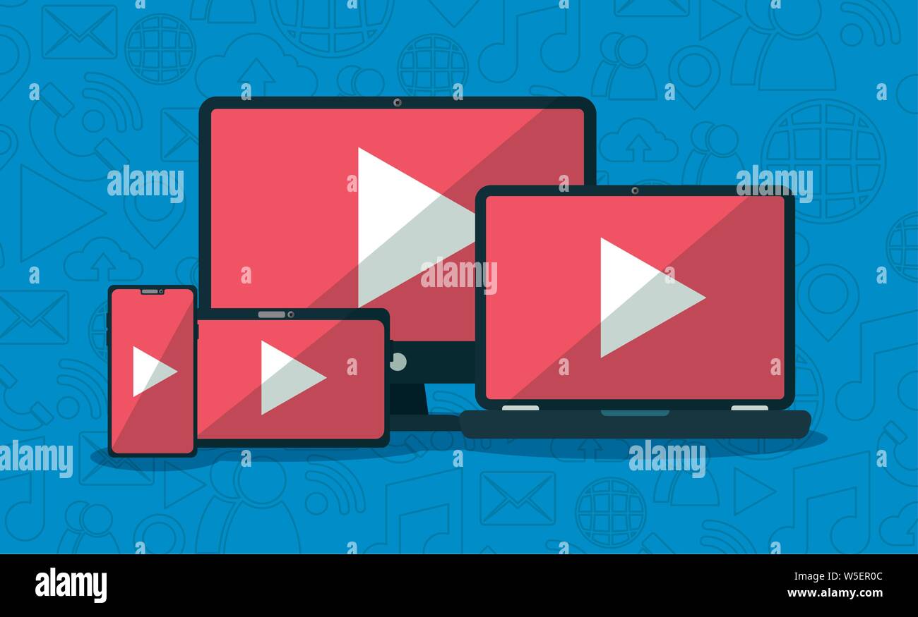 social network media flat design Stock Vector Image & Art - Alamy