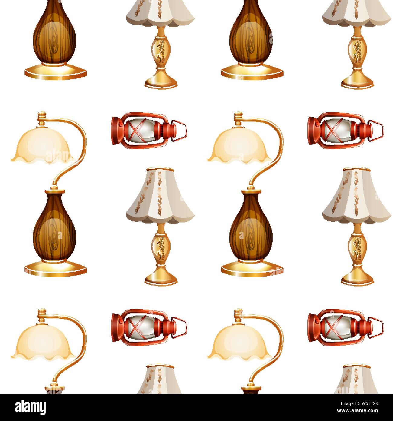Seamless design pattern isolated on white illustration Stock Vector ...