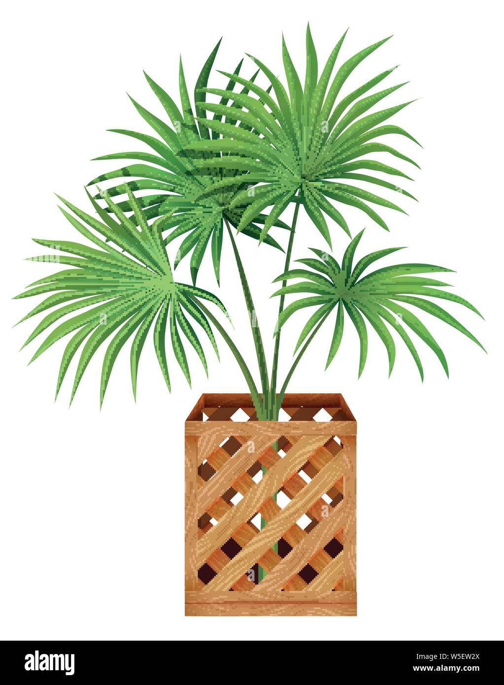 Plant in pot with soil isolated illustration Stock Vector Image & Art ...