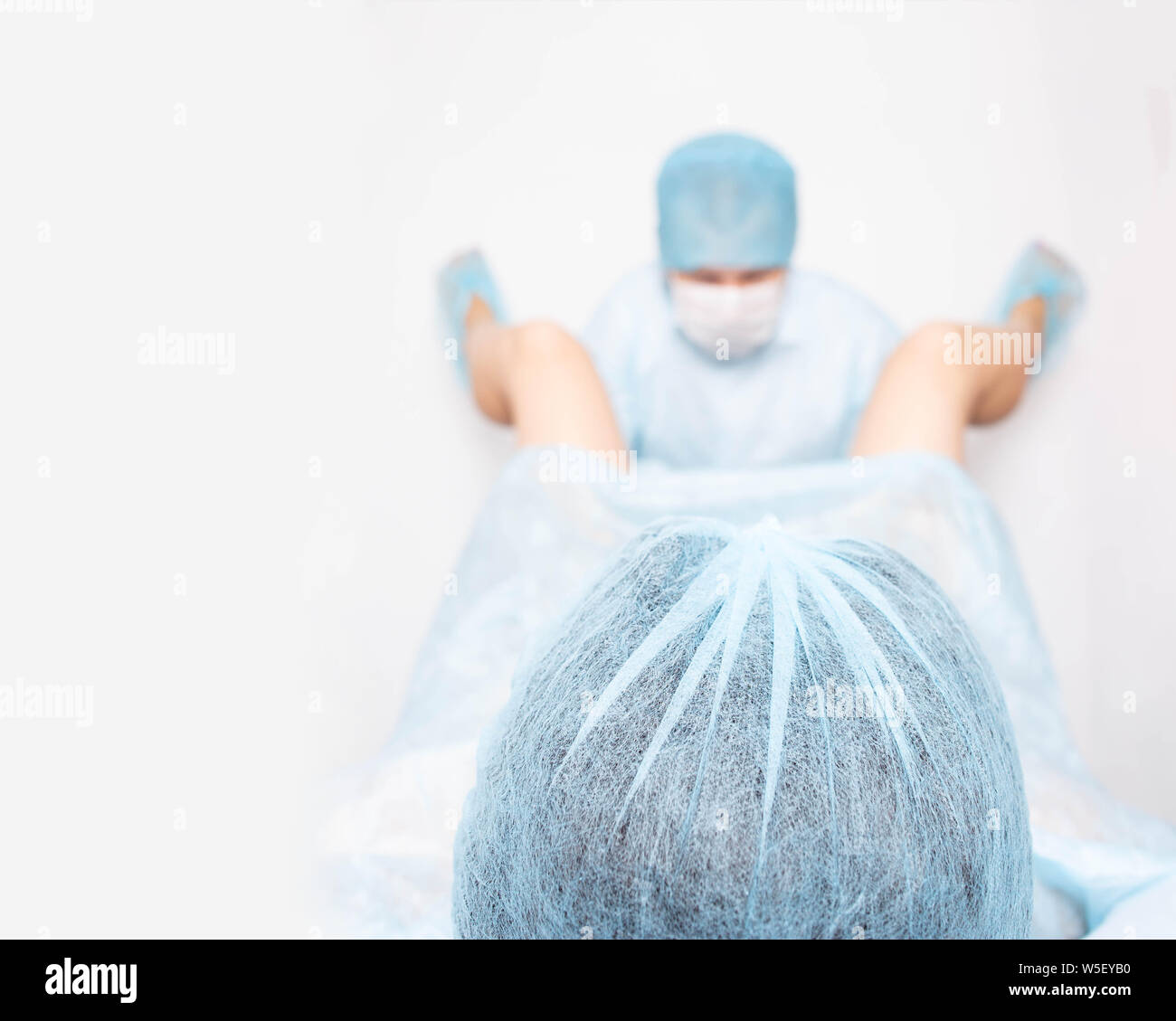 Hard Birth The doctor takes difficult childbirth from the girl. Pathology in ...