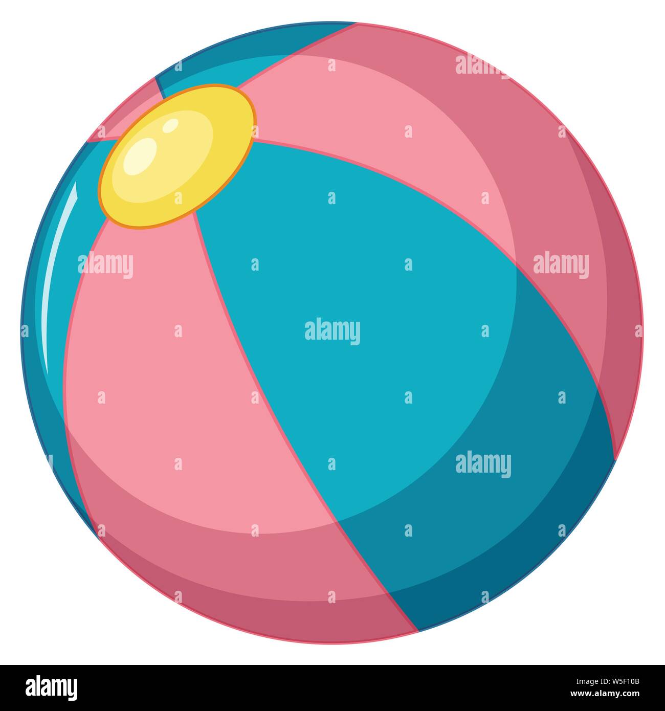 Isolated beach ball on white illustration Stock Vector Image & Art - Alamy