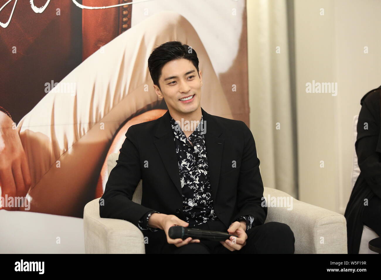 South Korean actor Sung Hoon attends a fan meeting event in Taipei, Taiwan, 16 March 2019. Stock Photo