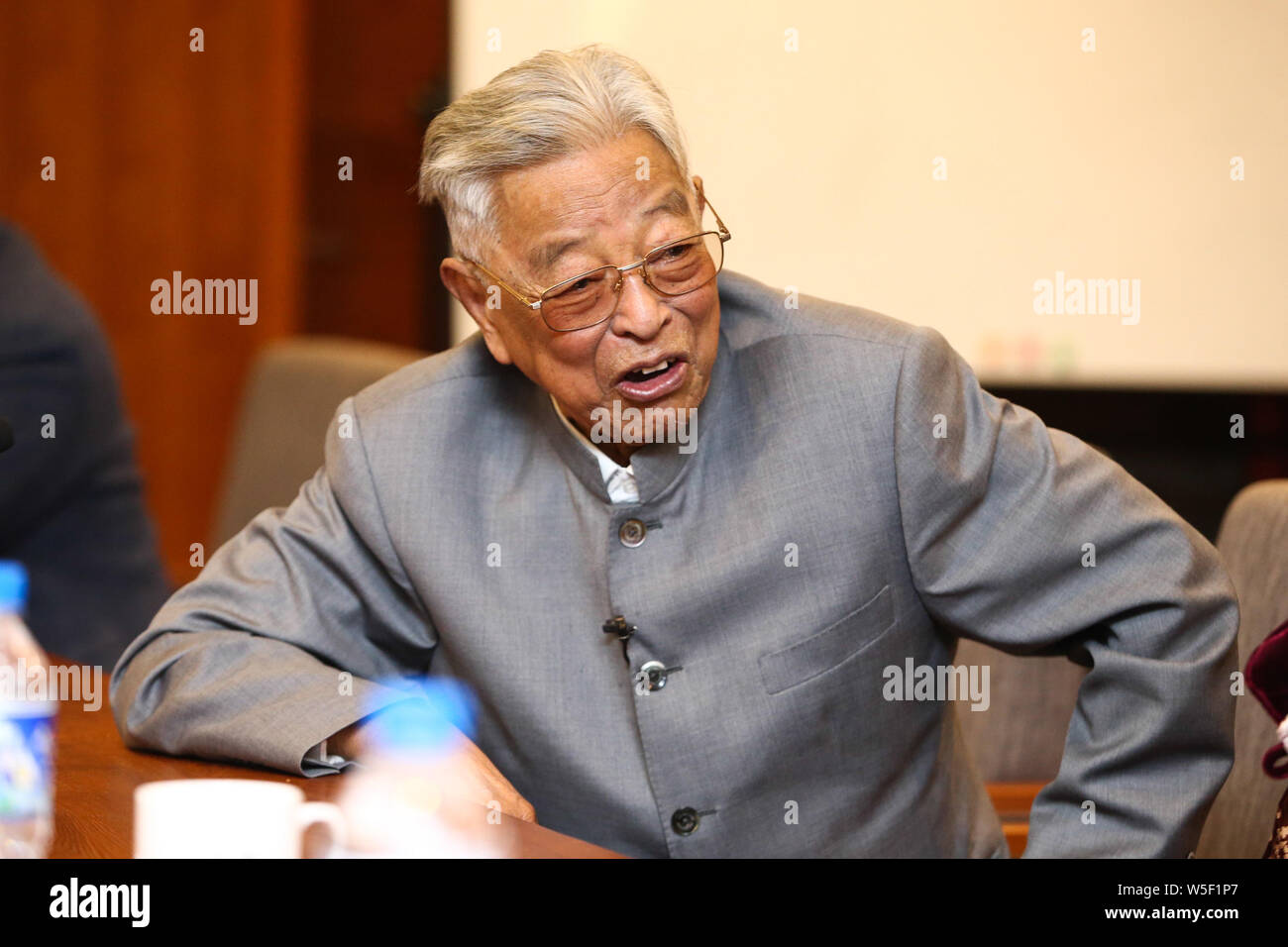 FILE--Chu Shijian, former chairman of Hongta Tobacco (group) Co., LTD and  founder of Chucheng Company, is pictured in Kunming city, southwest China'  Stock Photo