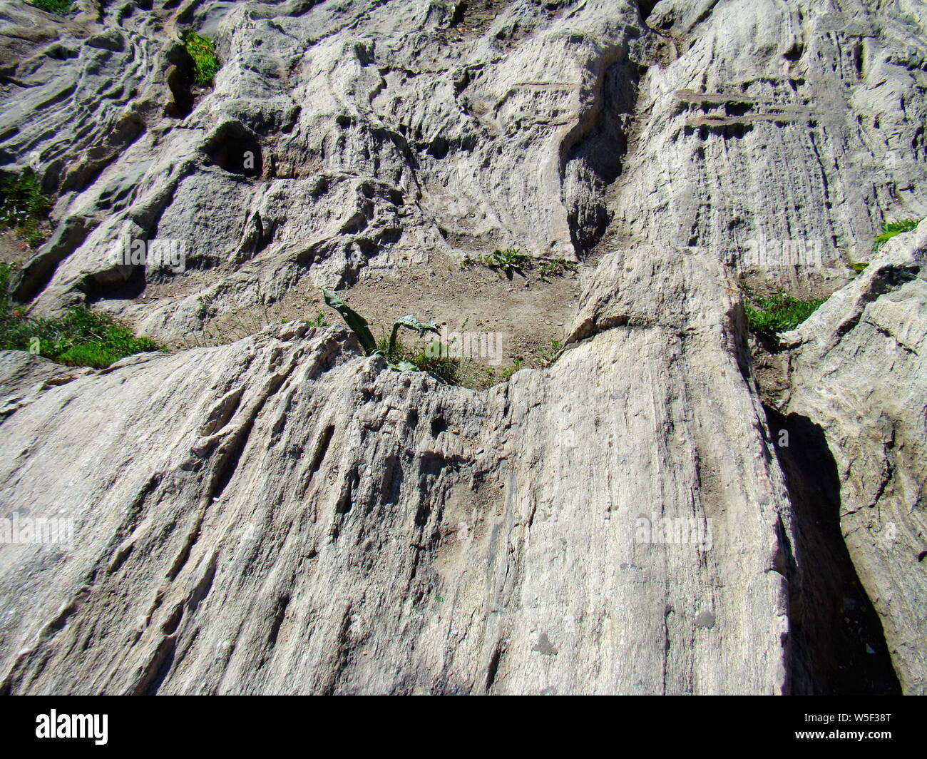 --FILE--Landform of the Taishan UNESCO Global Geopark at the Taishan Nantianmen Scenic Spot in Tai'an city, east China's Shandong province, May 2008. Stock Photo
