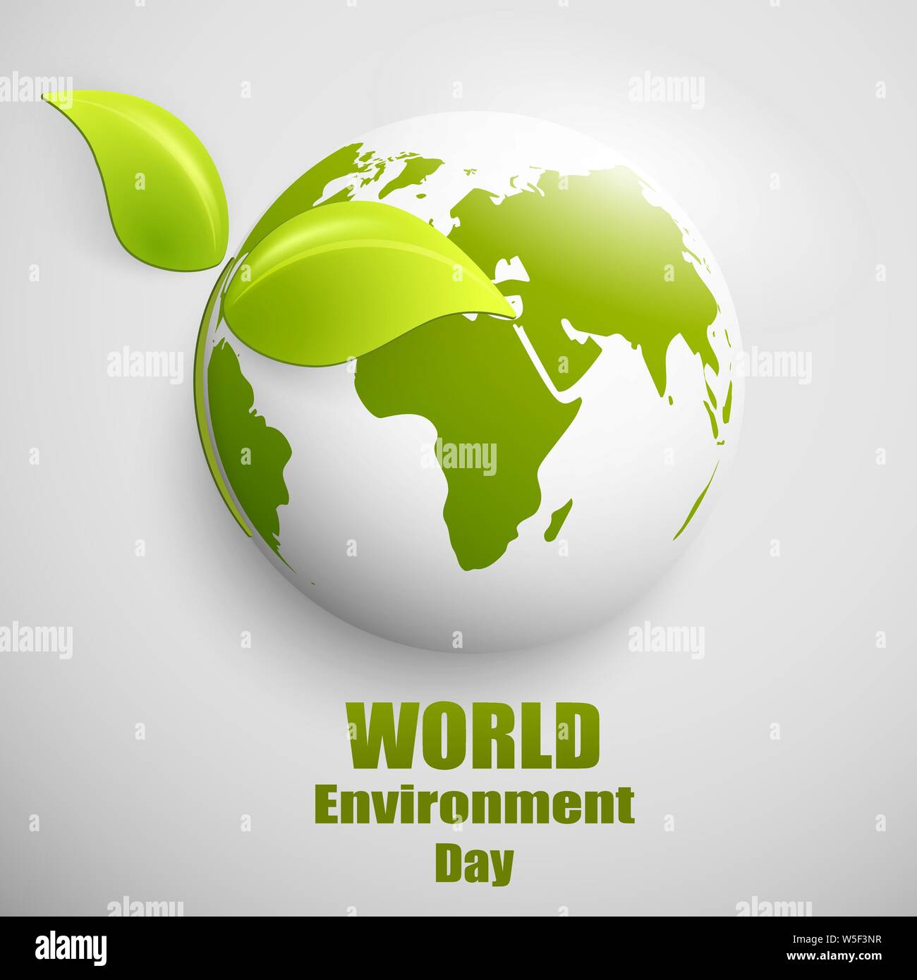 World Environment Day Vector Label Or Banner With Earth Globe
