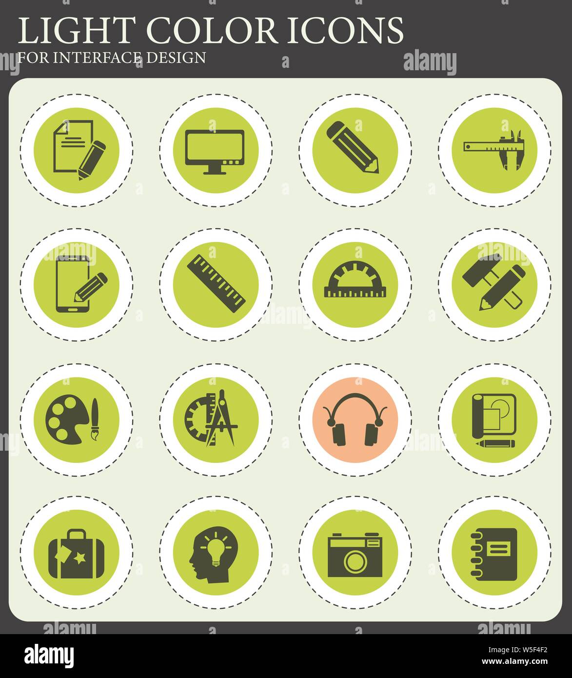 creative process web icons for user interface design Stock Vector Image ...