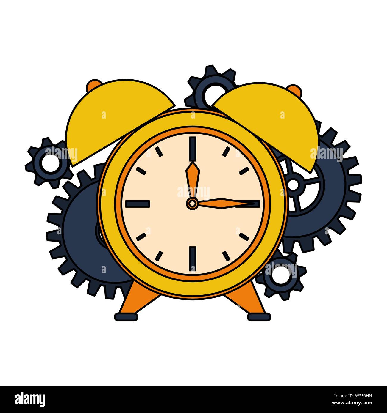 time clock watch alarm cartoon Stock Vector Image & Art Alamy