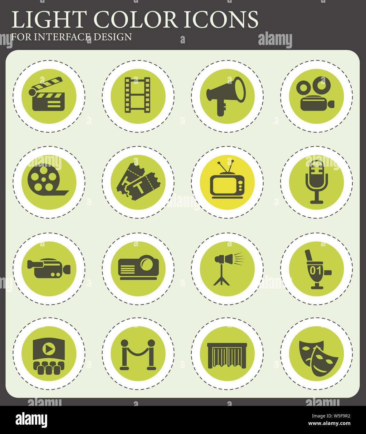 cinema web icons for user interface design Stock Vector Image & Art - Alamy