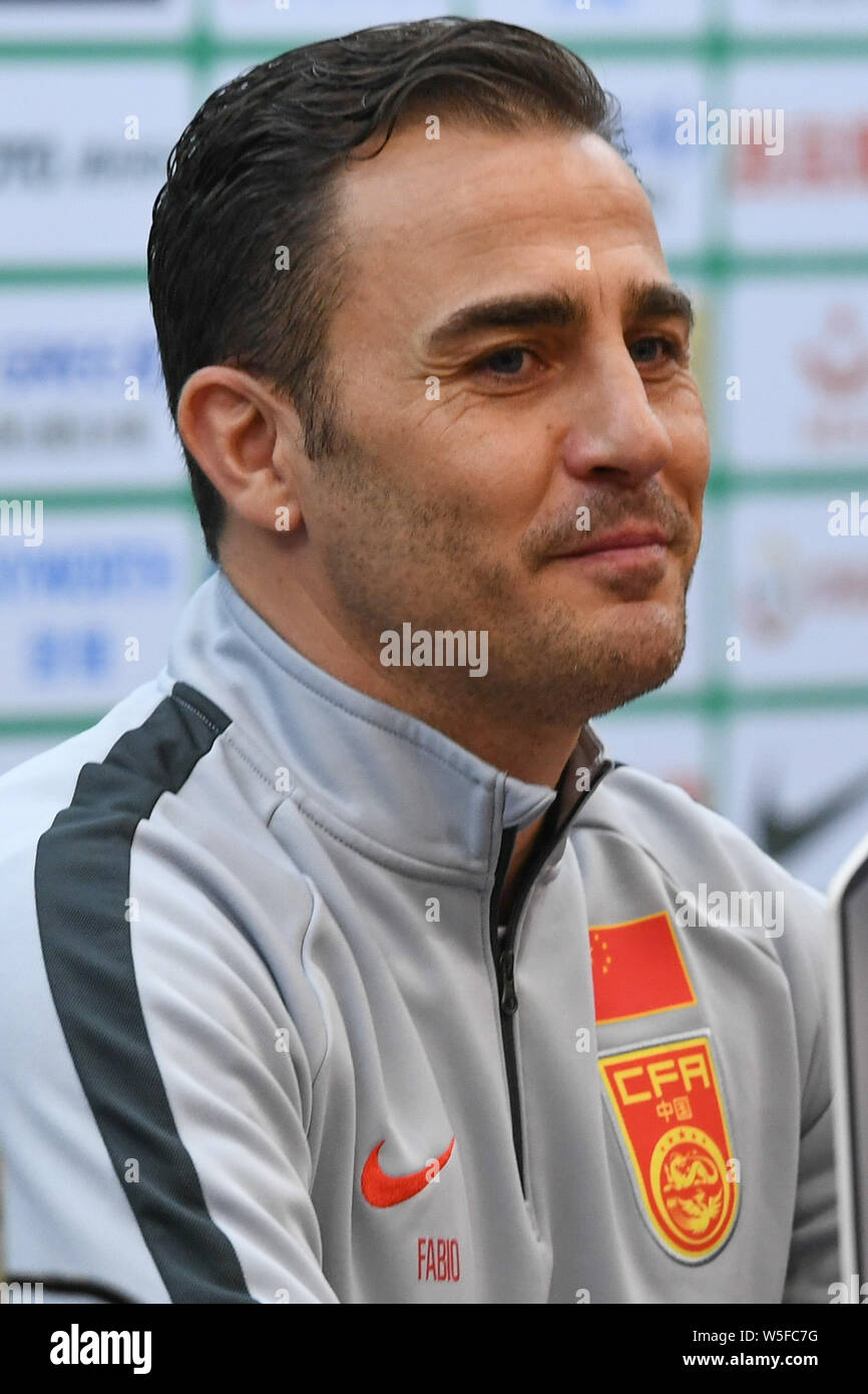 Head Coach Fabio Cannavaro Of China National Football Team Attends