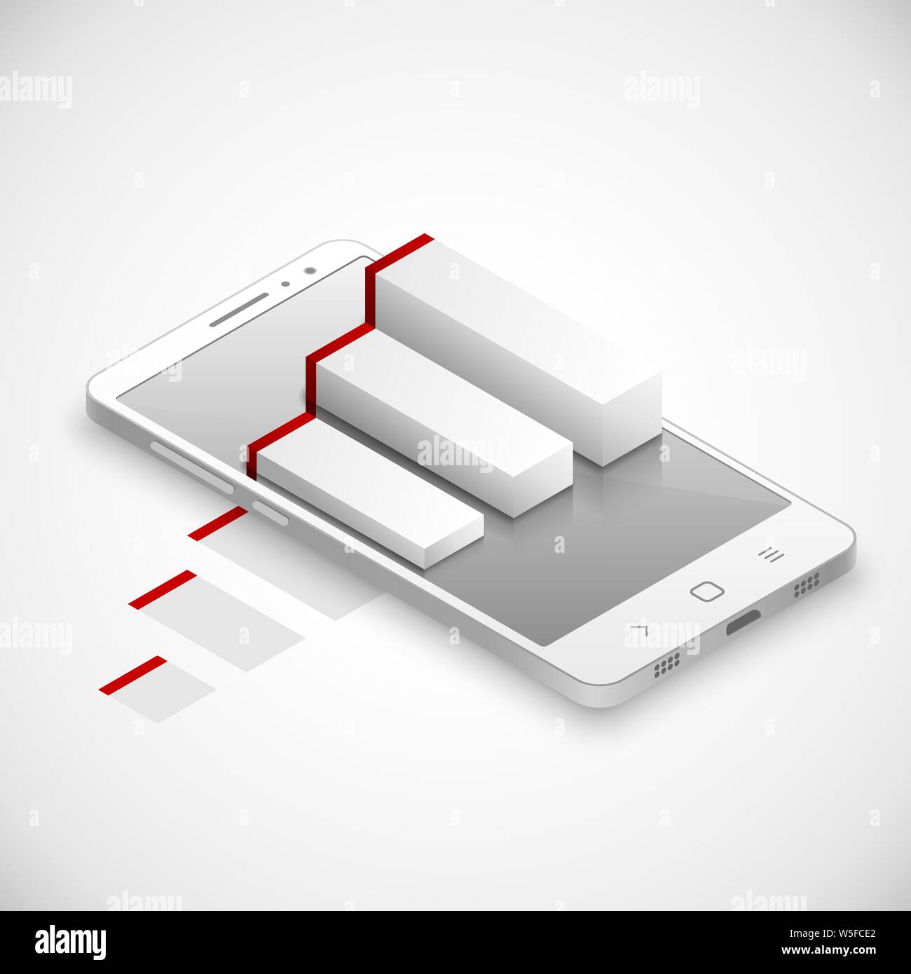 Augmented reality in modern touch smartphone. Vector illustration Stock ...