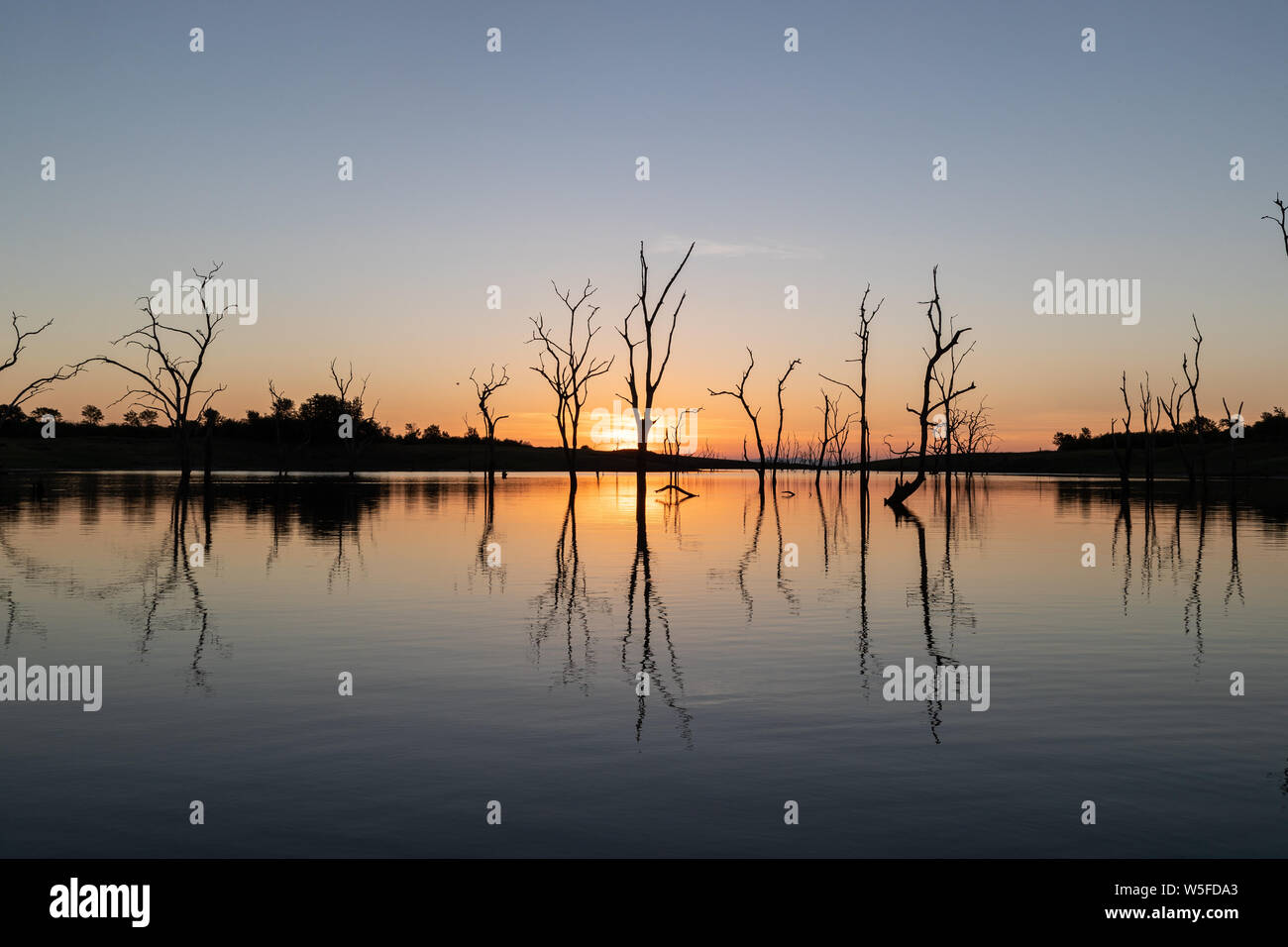 Sunset in the bay Stock Photo