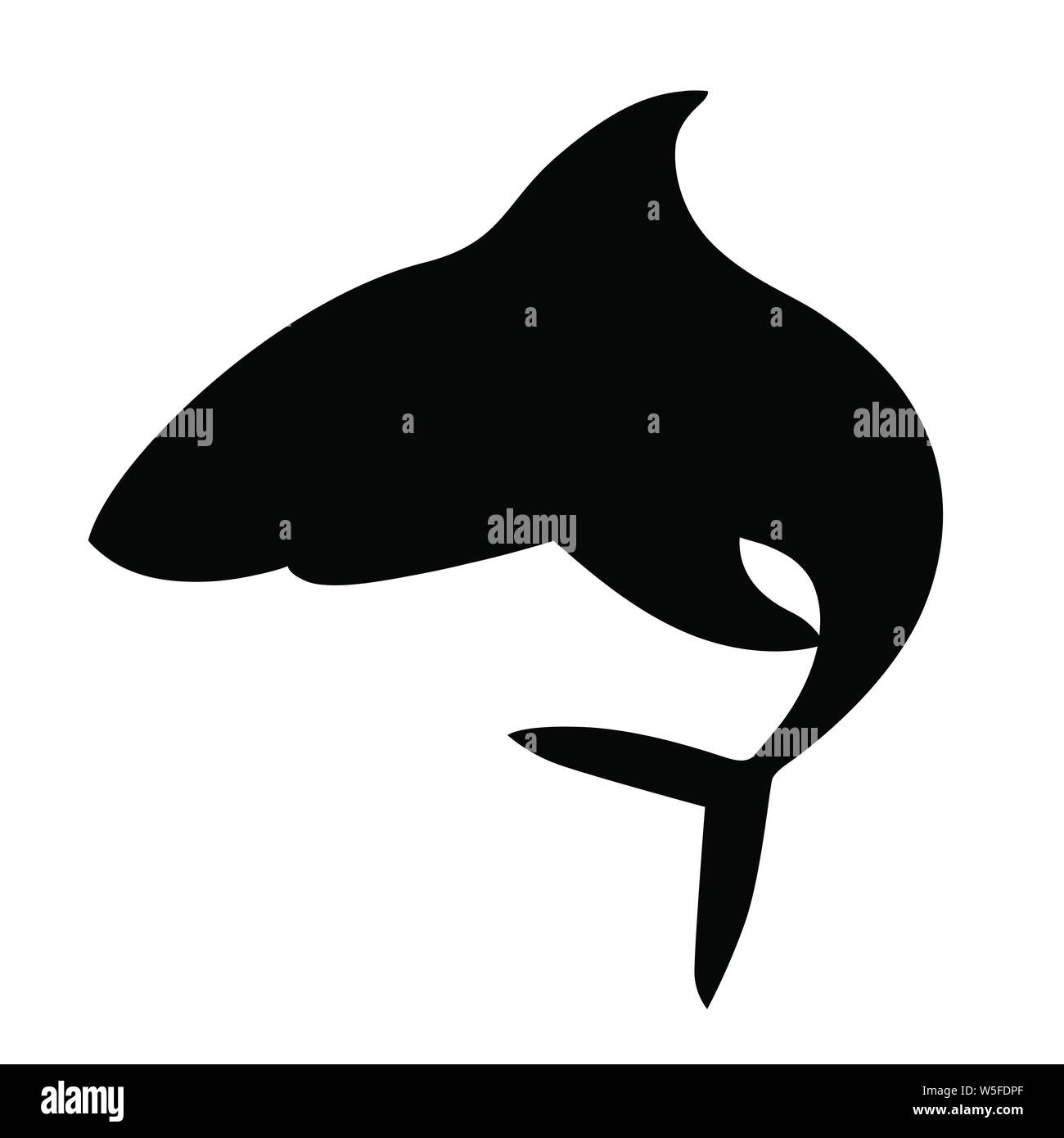 Cartoon Shark Black and White Stock Photos & Images - Alamy