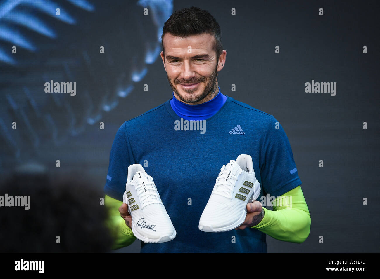 English football star David Beckham attends the launch event for new  products of adidas Originals x David Beckham in Guangzhou city, south  China's Gua Stock Photo - Alamy