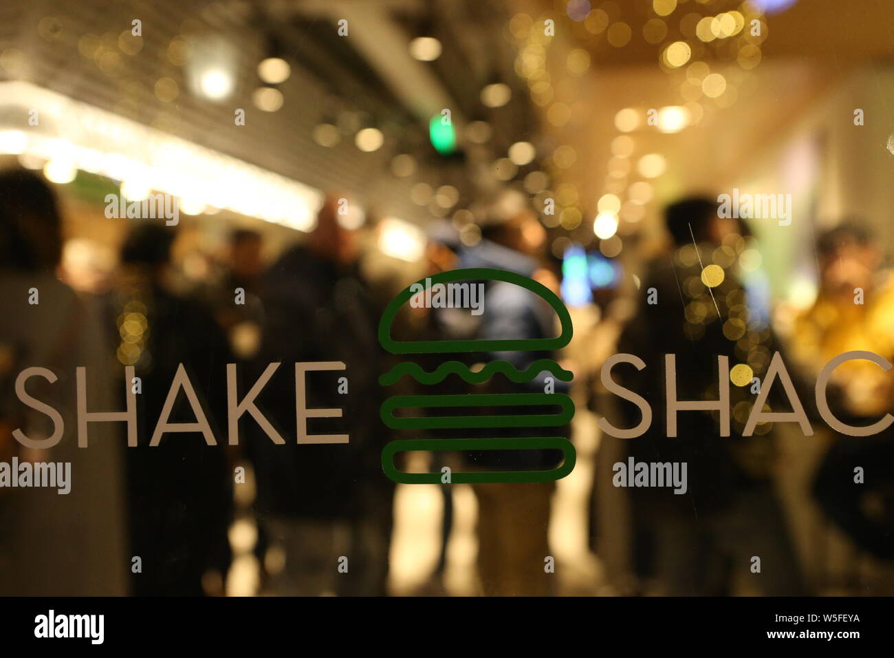 View of the first Mainland China Shake Shack at Xintiandi in Shanghai, China, 27 January 2019.   The first Mainland China Shake Shack opening at Shang Stock Photo