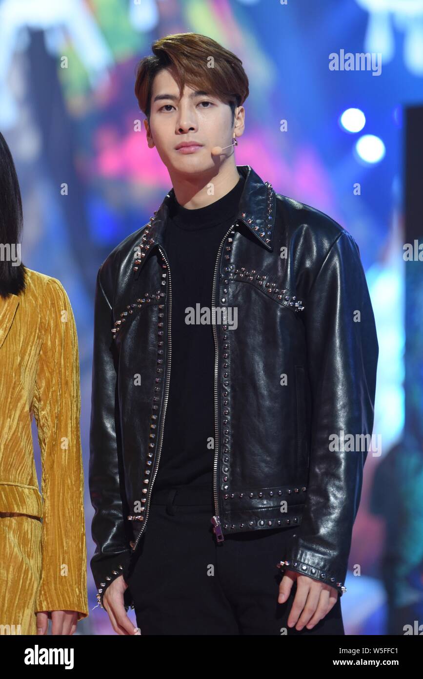 Hong Kong Singer And Actor Jackson Wang Of South Korean Boy Group Got7 Attends A Press Conference For A Variety Show In Shanghai China 28 February 2 Stock Photo Alamy
